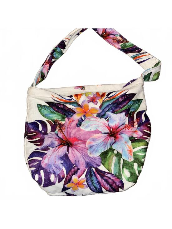 Other - Tropical Flower Tote Bag Towel 2 In 1 Convertible Beach Tote Unfolds into Towel‎